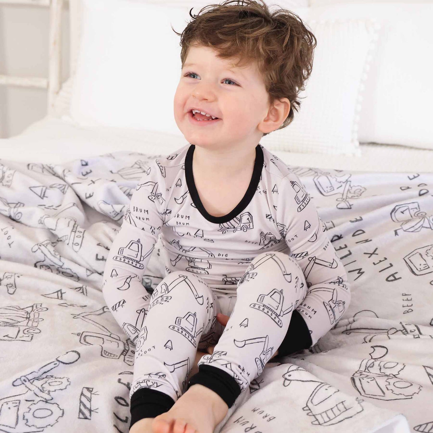 Doodle Dozers Two Piece Pajama Set