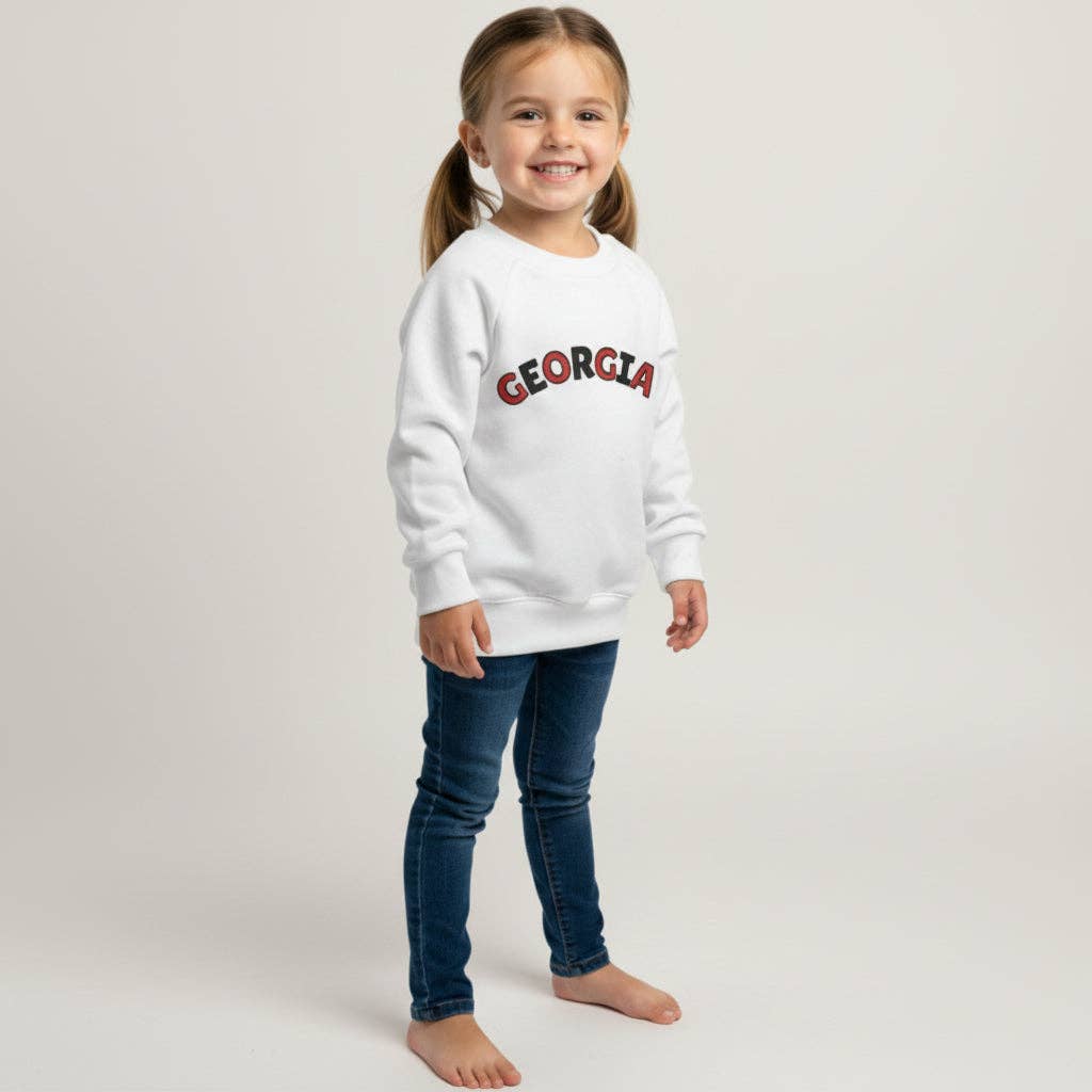 Georgia White Crewneck Pullover