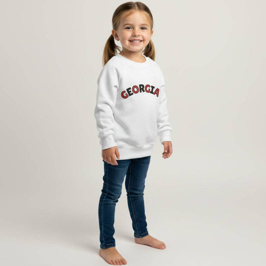 Georgia White Crewneck Pullover