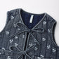Hearts Ditsy Denim Vest