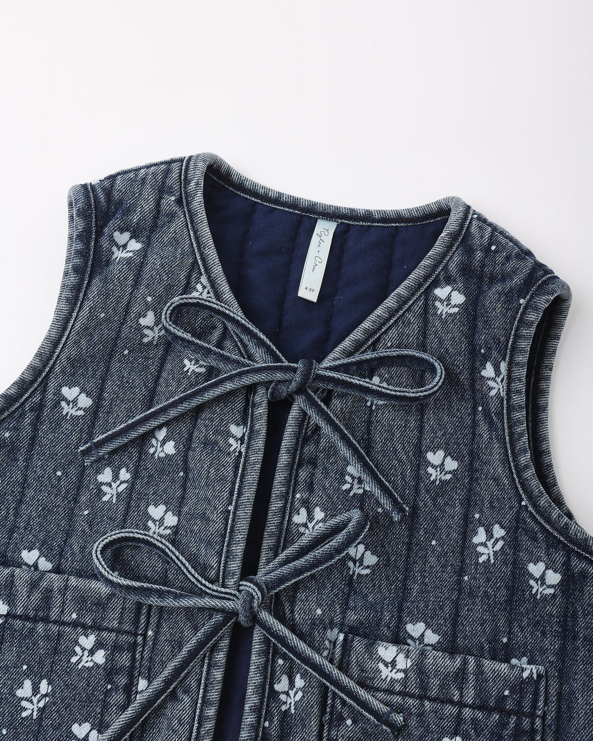 Hearts Ditsy Denim Vest