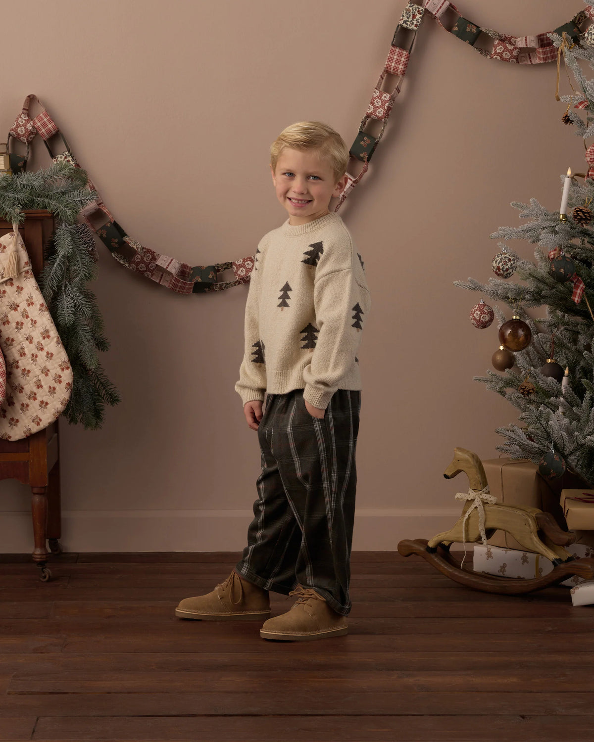 Rylee + Cru Aspen Sweater Tree Jacquard
