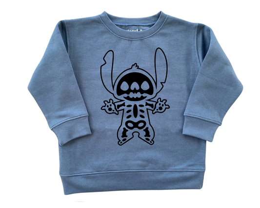 Monster Skelly | Kids Fall + Halloween Sweatshirt