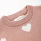 Heart Knit Sweater || Pink