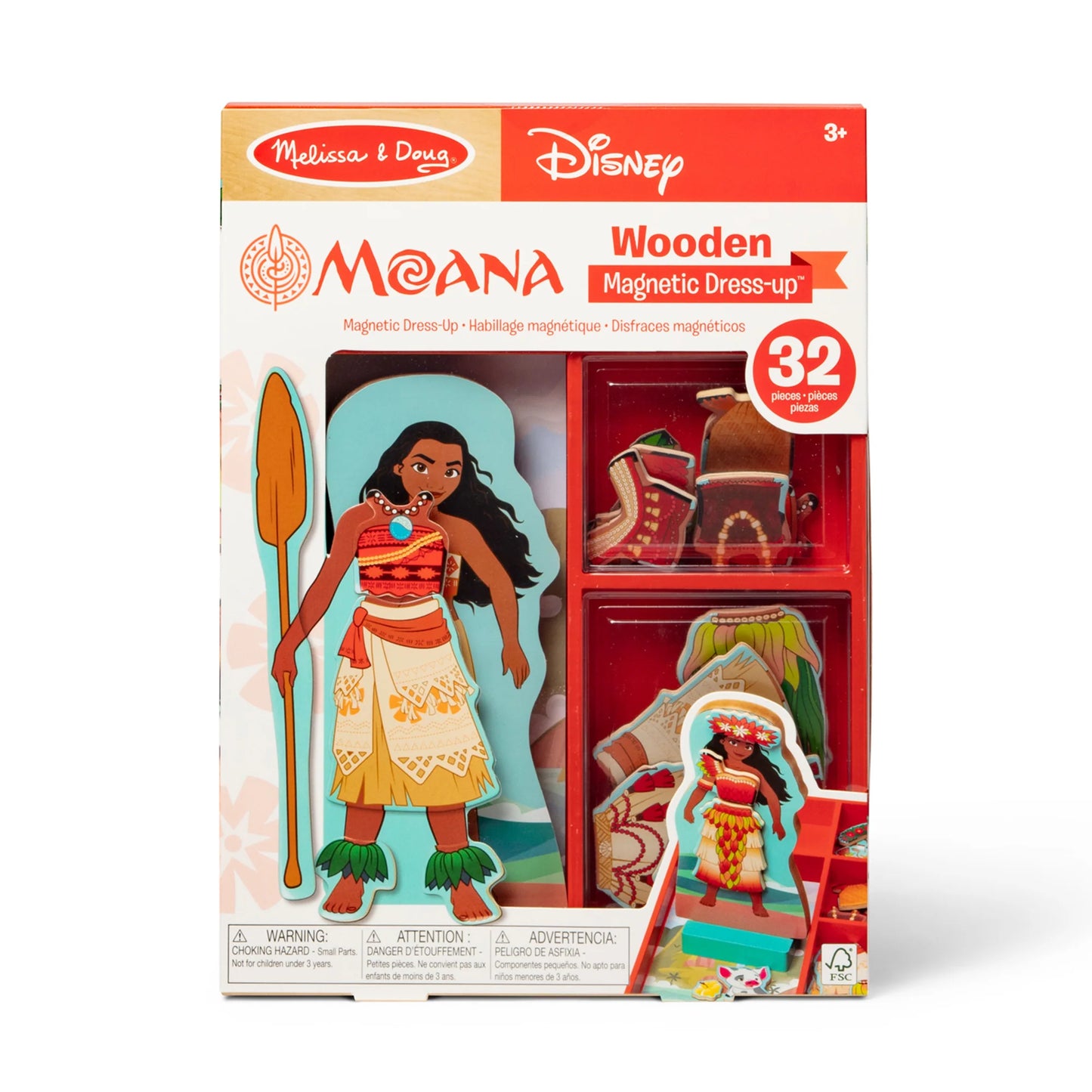 Disney Moana Wooden Magnet Dress-Up Play Set
