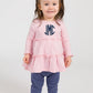 Toddler Girls Faux Denim Classic Ruffle Leggings with Signature Rear Ruffles