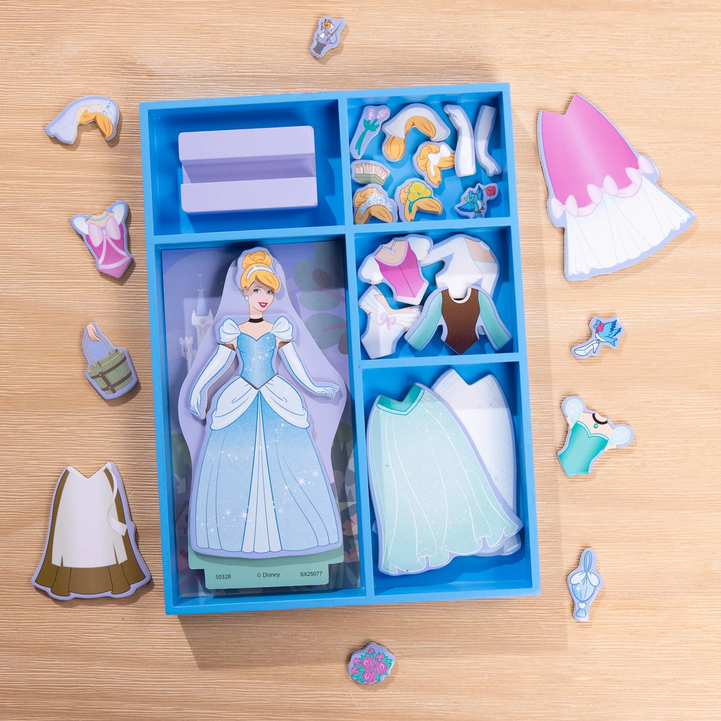 Disney Cinderella Wooden Magnet Dress-Up Play Set