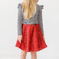 Black & White Stripe L/S Ruffle Tee
