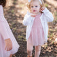 Girls Off-White Sweater Knit Ruffle Trim Cardigan