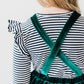 Black & White Stripe L/S Ruffle Tee