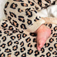 Leopard Jacquard Knit Baby Jumpsuit (Organic Cotton)