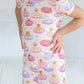 Two Piece Short Pajama Set | Poolside Pups Pink