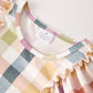 Fall Thanksgiving Plaid Long Sleeve Girls Dress