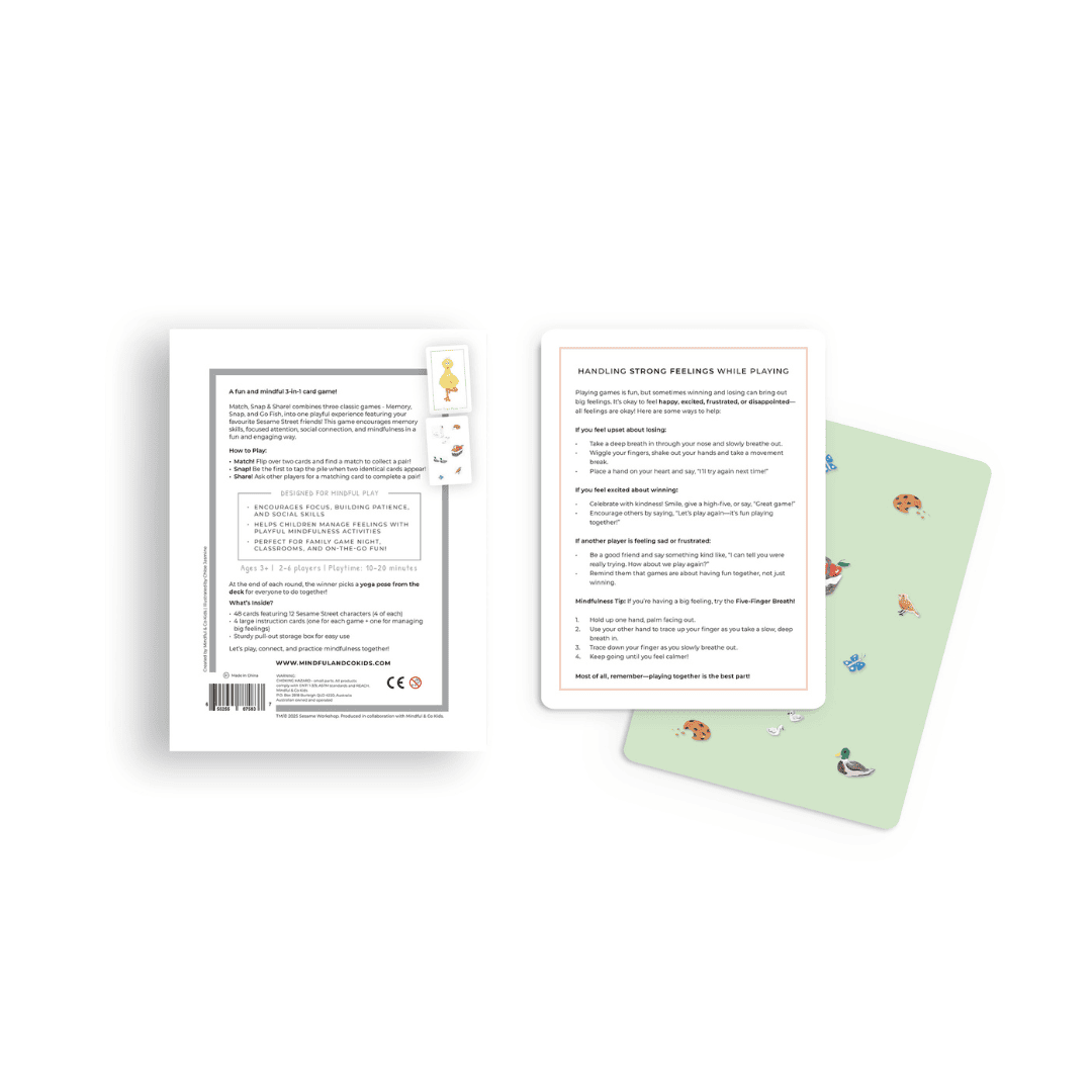 Sesame Street Card Game for Kids – 3-in-1 Match,Snap & Share