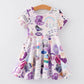 Ts lavender Twirly  Print Girls Milk Silk Dress