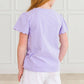 Girls Lavender Scallop Tee