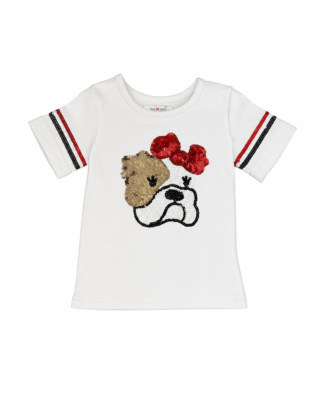 Lulu Bebe Sequin Team Bulldog Shirt