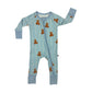 Teddy Bear Zipper Footie Pajamas