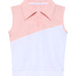 Pink and White Half Court Top