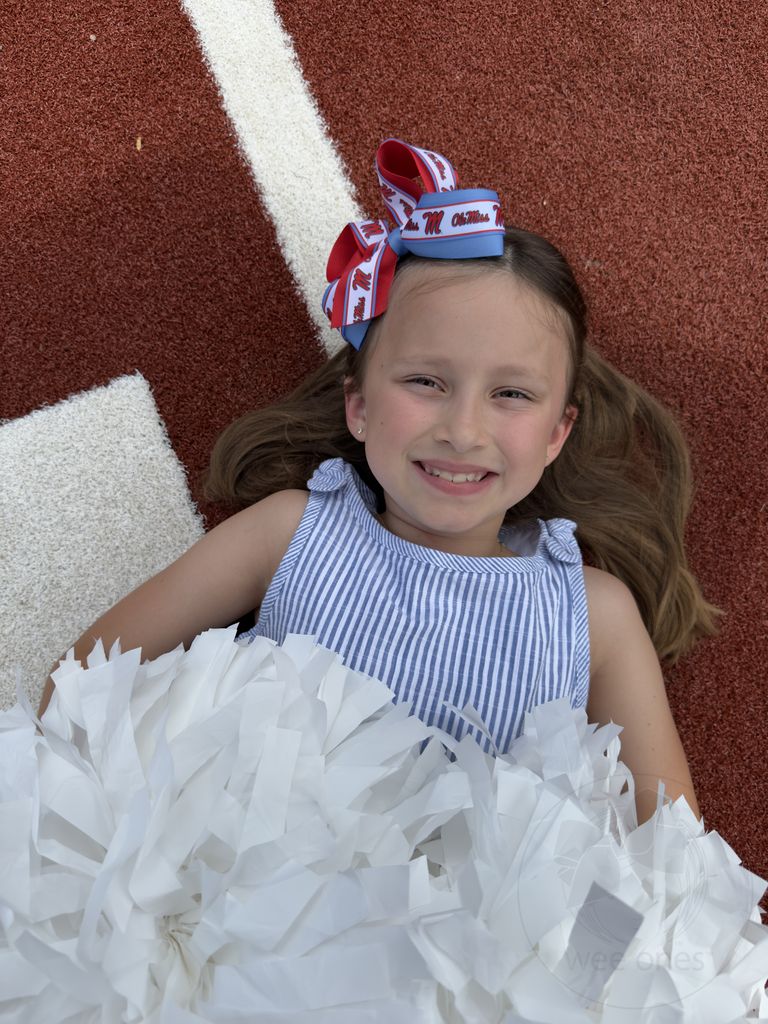 Wee Ones Large Alabama Collegiate Logo Ribbon Underlay Hair Bow