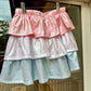 Metallic Pink, White & Blue Tier Skirt