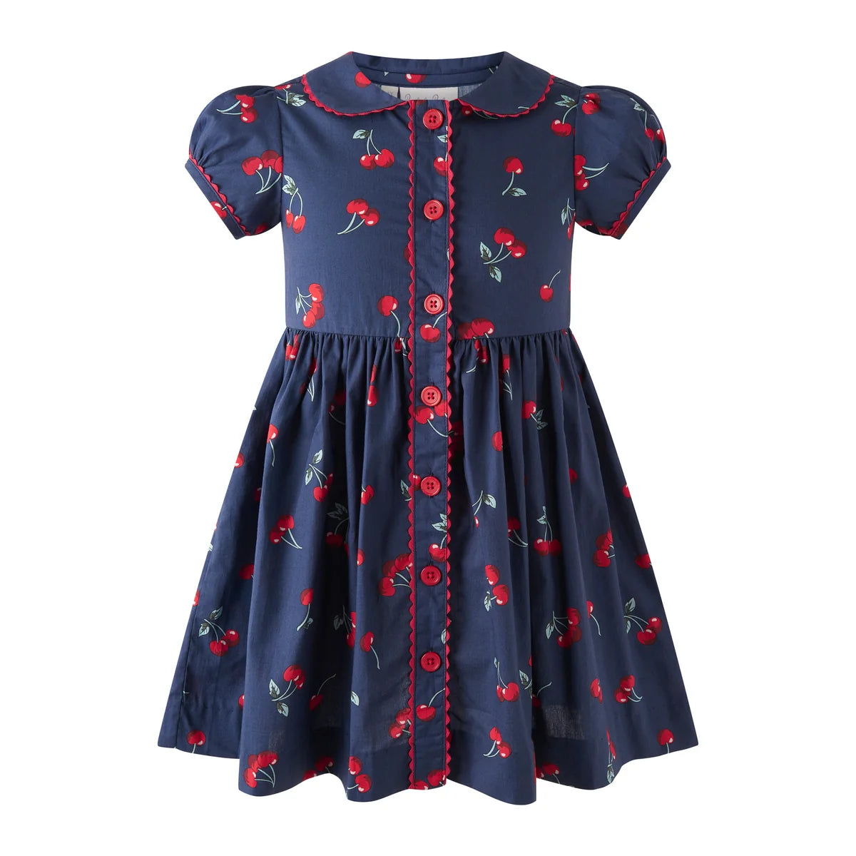 Cherry Front Button Dress