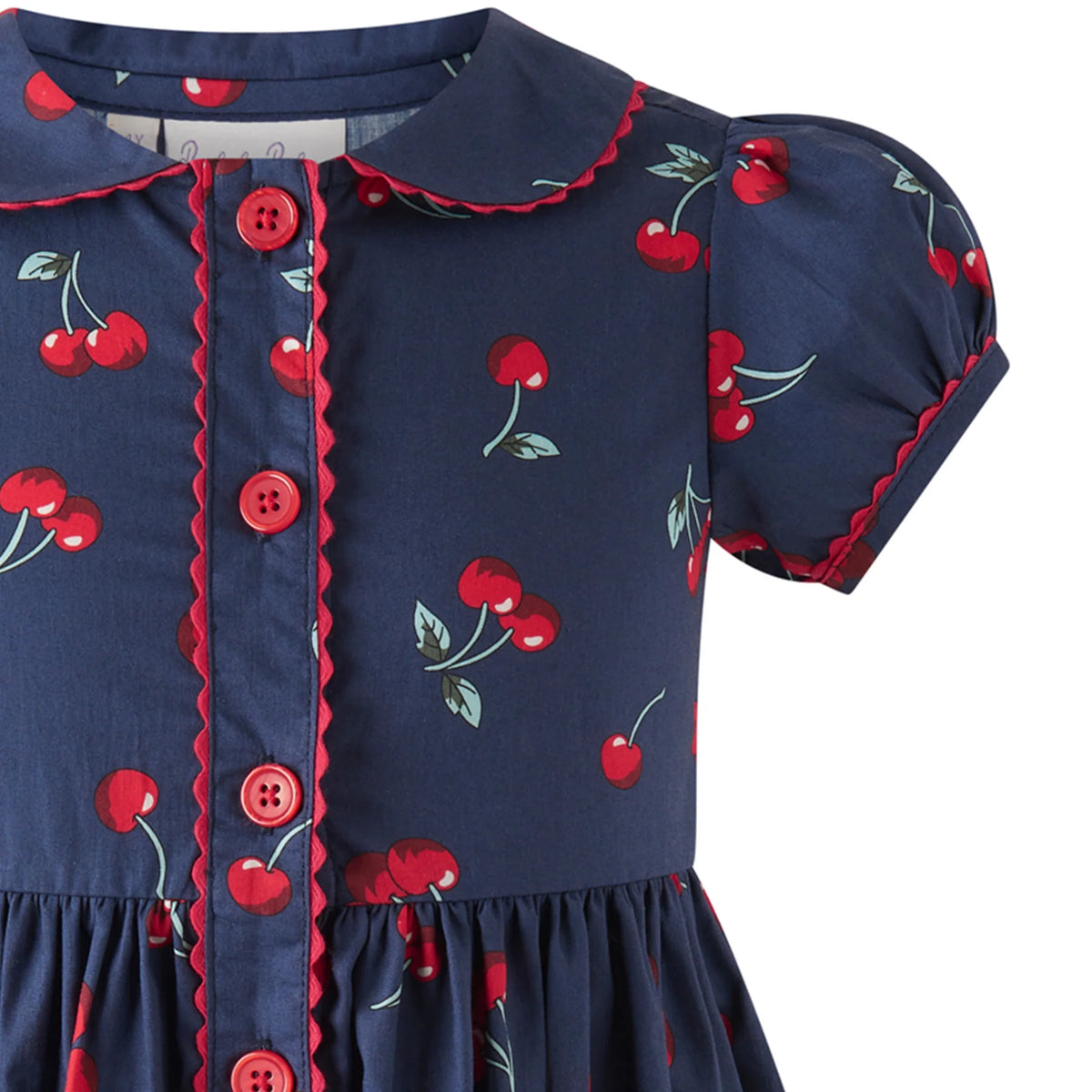 Cherry Front Button Dress