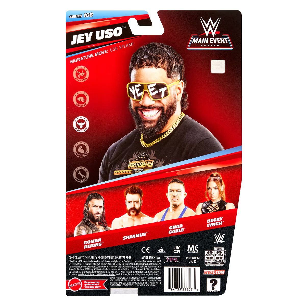 WWE Main Event Series 166 Jey Uso Action Figure