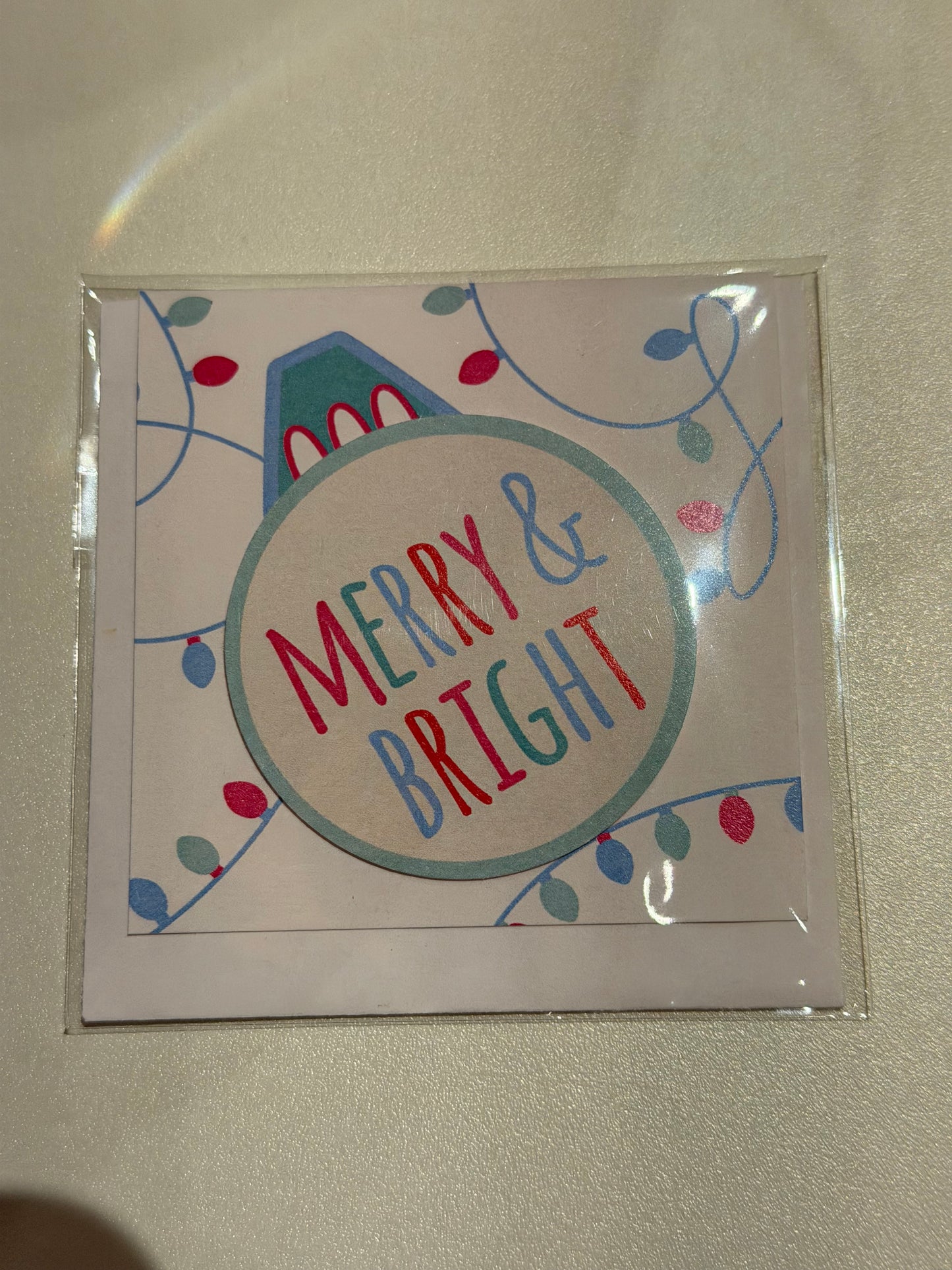 Merry & Bright Holiday Lights- Small Card with Envelope