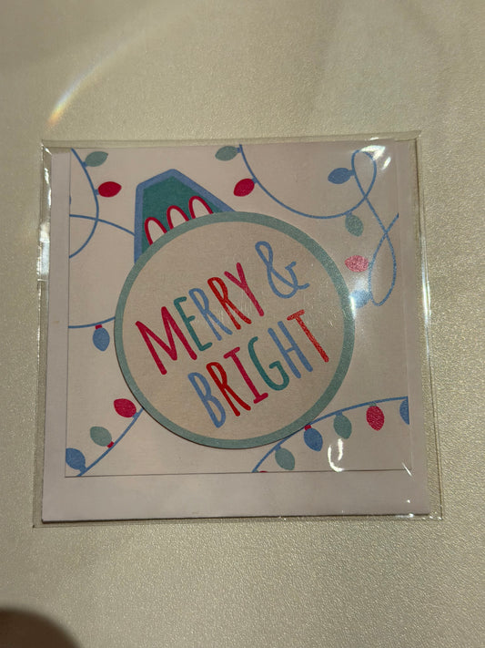 Merry & Bright Holiday Lights- Small Card with Envelope