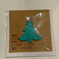 Merry Christmas Print with Tree and Snowflake Top- Small card with Envelope