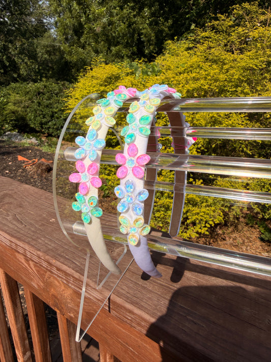 Jewel Flower Thin Headband