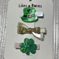 Leprechaun Hat & Shamrock Hair Clips