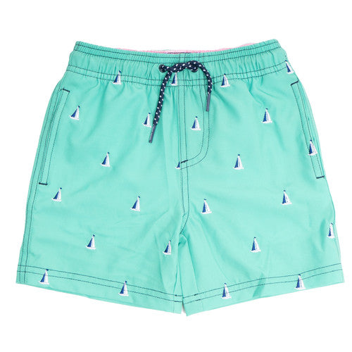 Boys Trunks H2O & Emo Green Sails