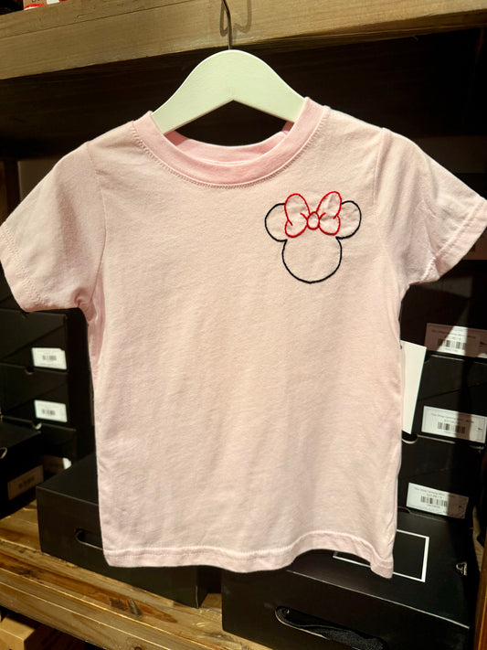 Ballerina Pink Minnie Outline T-Shirt