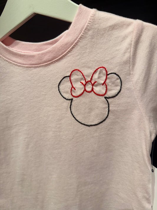Ballerina Pink Minnie Outline T-Shirt