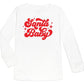 Santa Baby Red Christmas Long Sleeve Shirt- White
