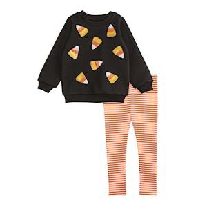 Candy Corn Sweatshirt and Leggings Set
