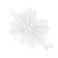 White-Medium Double Organza Scalloped Hair Bow Headband