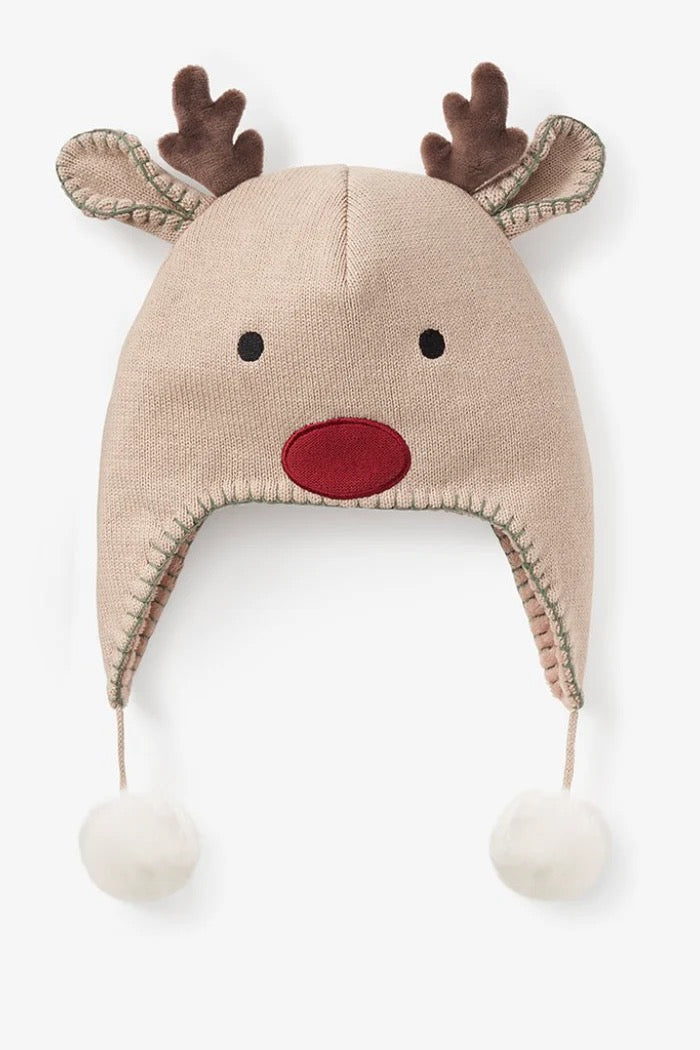 Brown Reindeer Aviator Hat