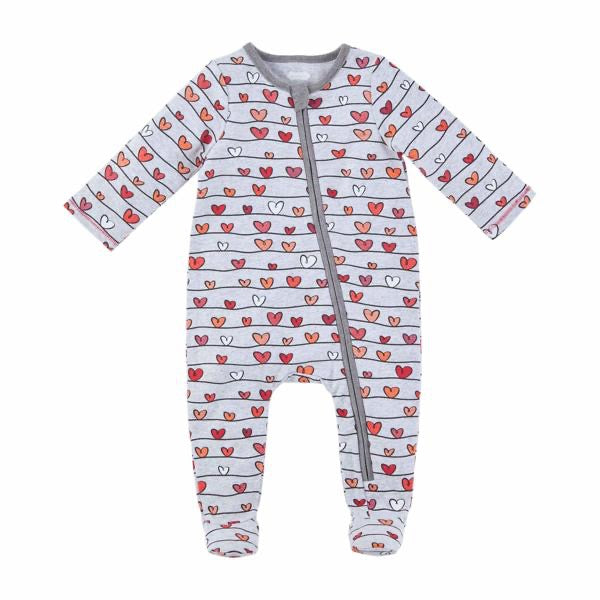 Valentine's Gray Baby Sleeper