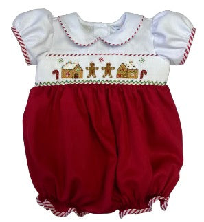 Rosie Gingerbread Smocked Bubble