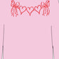 Light Pink Heart Banner Long Sleeve T-shirt