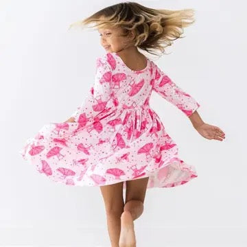 Pirouette 3/4 Sleeve Pocket Dress