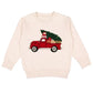 Christmas Truck Patch Sweatshirt- Natural