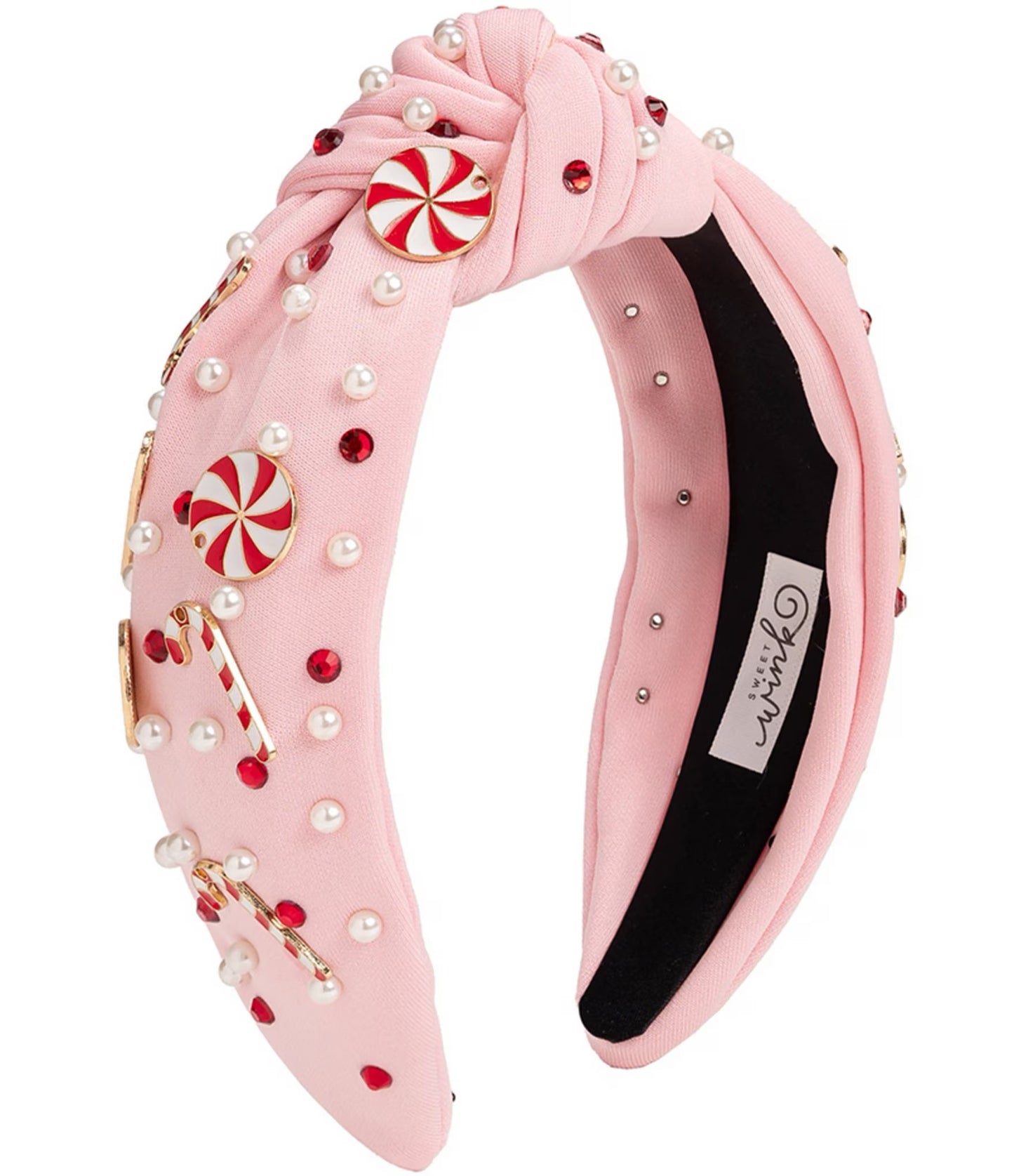 Candy Cane Christmas Gemstone Headband