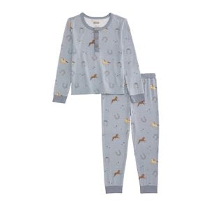 Blue Horseshoe Print PJs