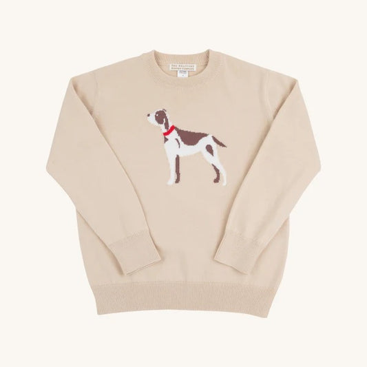 Isaacs Intarsia Pup Sweater
