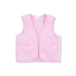 Quilted Vest W/ Heart Pocket- Romance Rose Basics