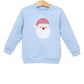 French Terry Pullover- Santa Light Blue